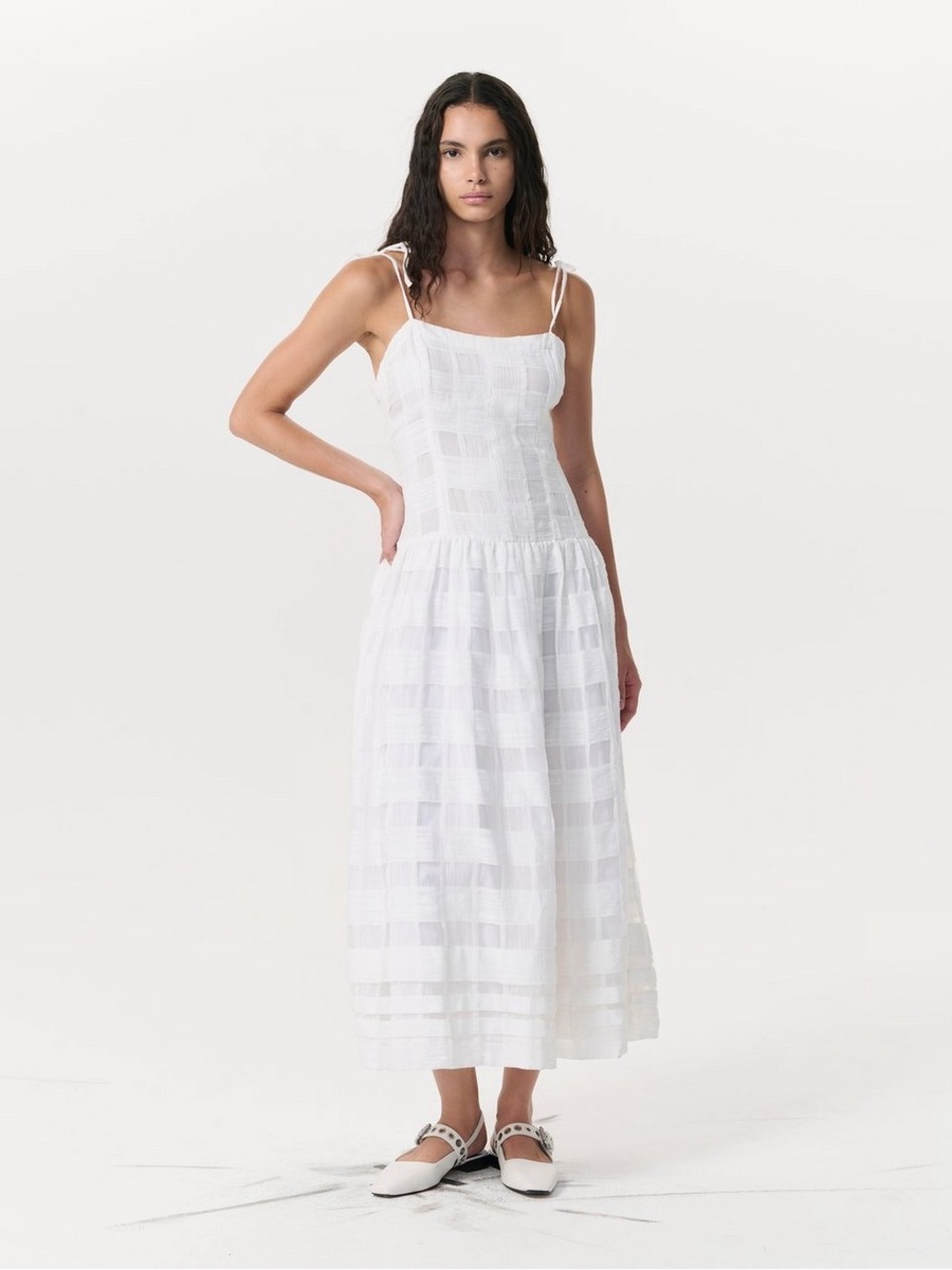 rag & bone Presley Plaid Cotton-Blend Midi Dress